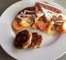 Stuffed Croissant Peach French Toast