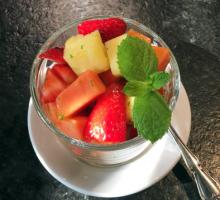 Fresh Fruit with lime and mint