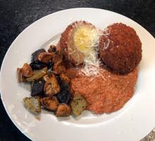 Scotch Eggs with Southern Tomato Gravy